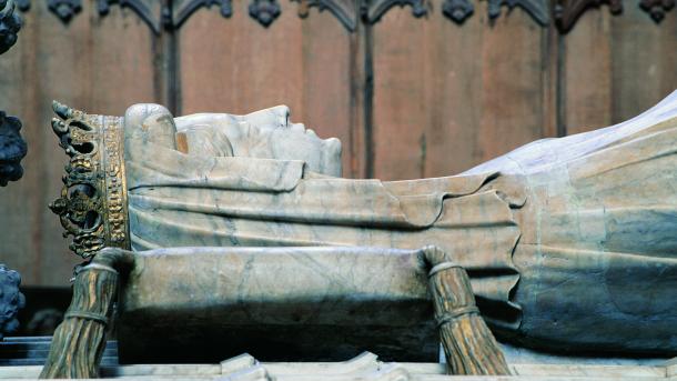 La tomba della regina Margrethe I di Danimarca nella cattedrale di Roskilde, patrimonio mondiale dell'UNESCO.
