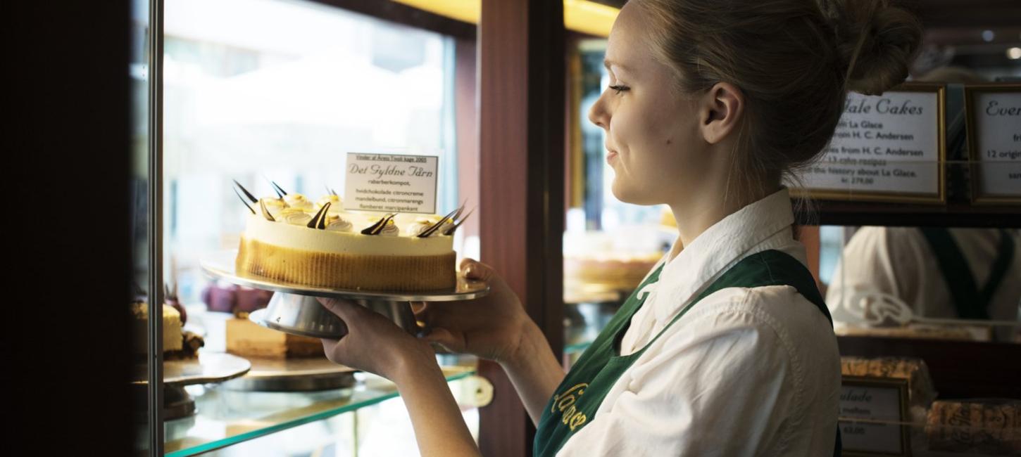 Cake at Conditori La Glace, the oldest bakery in Copenhagen