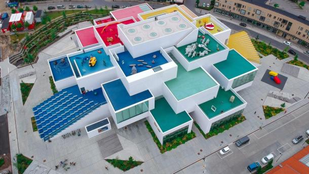 LEGO House a Billund, Danimarca, vista dall'alto
