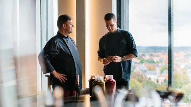 Michelin starred chefs at Syttende Restaurant in Sønderborg, Denmark