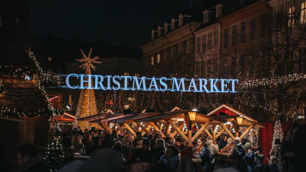 Christmas market at Højbro Plads, Copenhagen