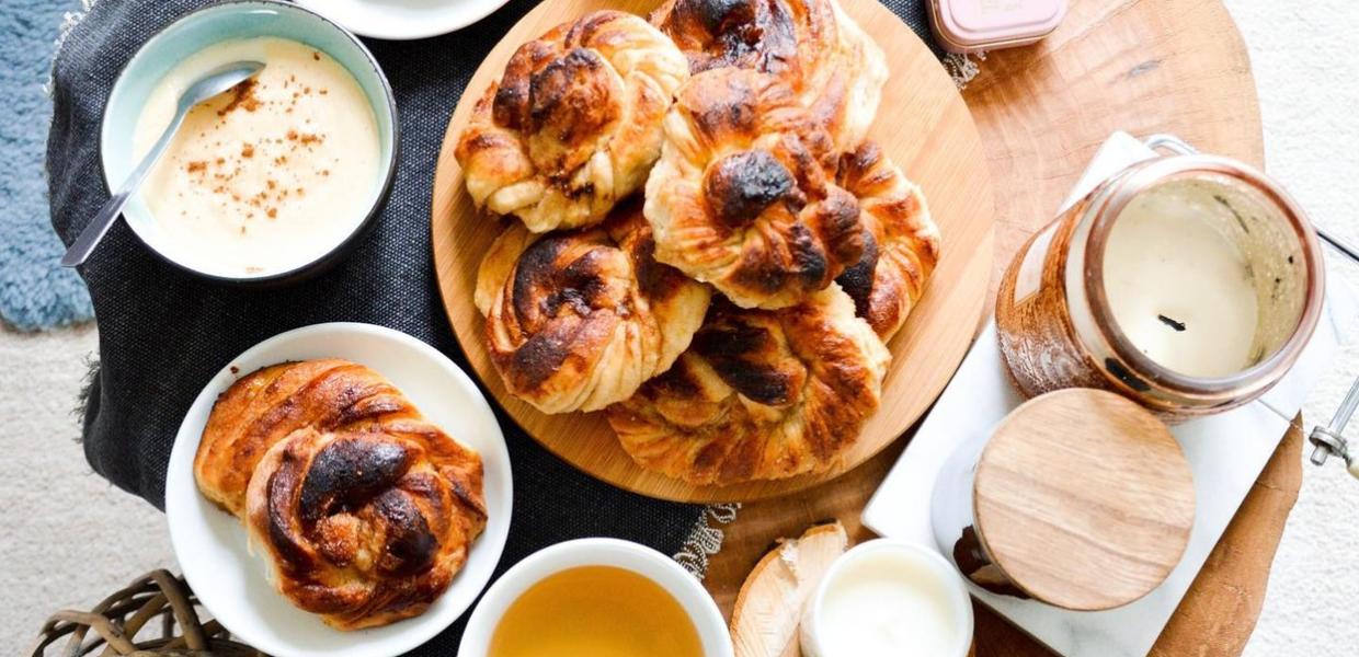 Pastries on a table