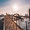 A wintery view of Kalvebod Bølge in Copenhagen 