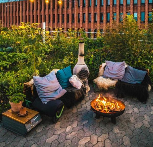 Østergro is located on a rooftop and serves as both a restaurant and urban garden