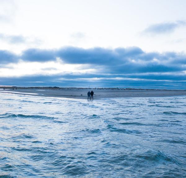 The colliding seas at Grenen, Skagen, in North Jutland