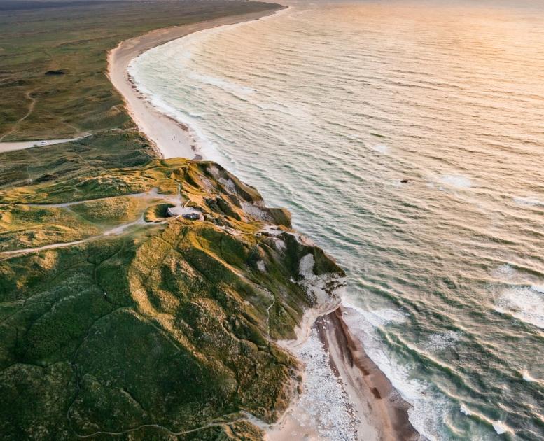 Utsikt over havet i Bulbjerg i Nordjylland